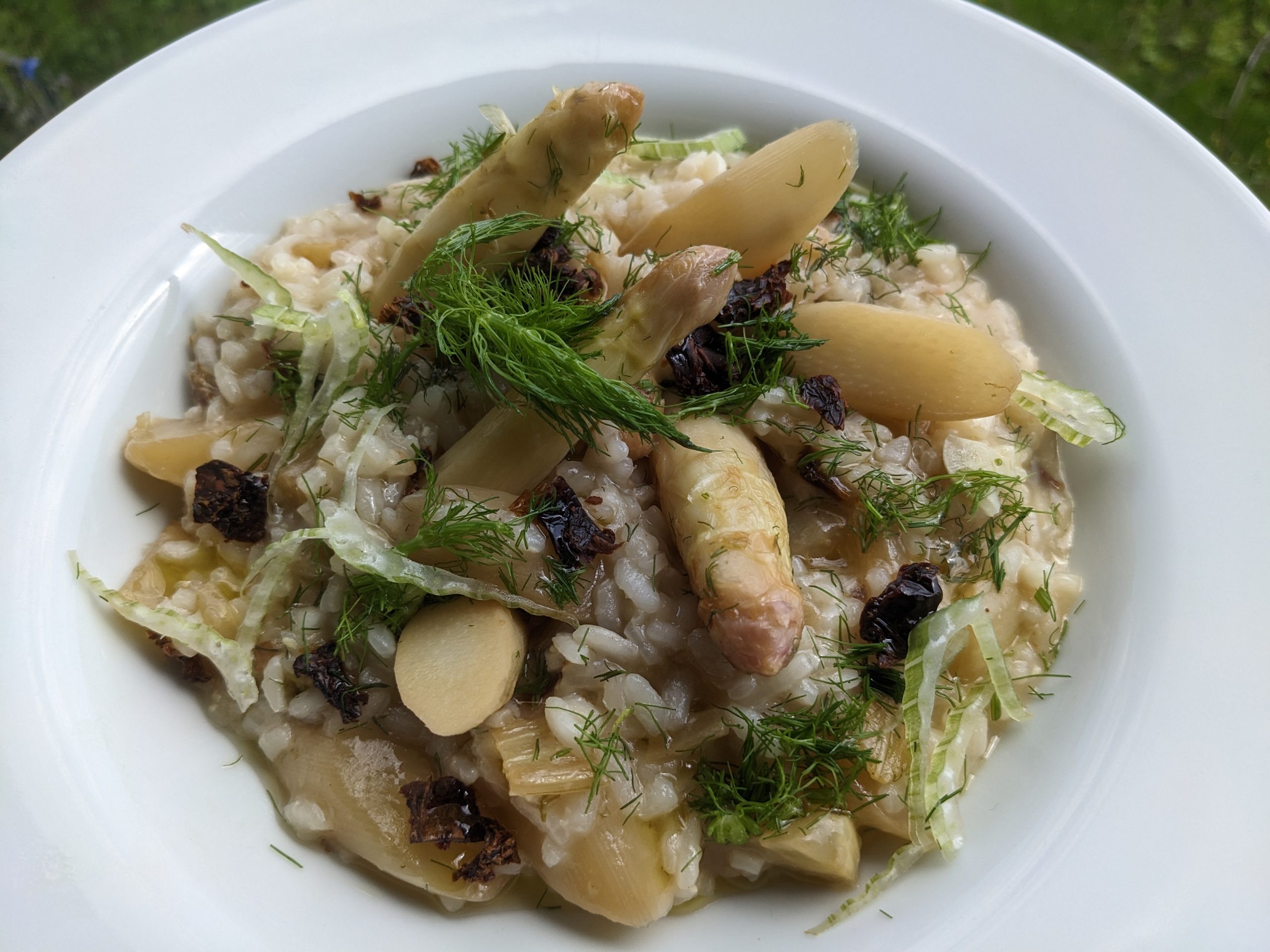 Weißes Spargel-Risotto